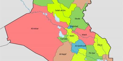 Koeweit kaart met blokke