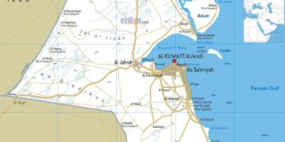 Koeweit-stad kaart van paaie